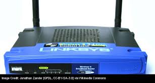 Linksys Blue Router back